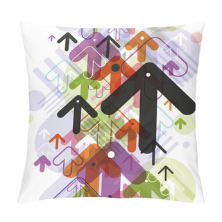 Personality  Moving Arrows Seamless Background, Techno Style Seamless Pattern Pillow Covers
