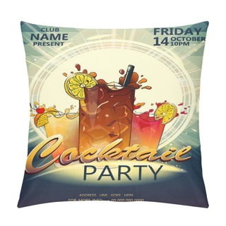 Personality  Coctail Party Poster1-2 Pillow Covers