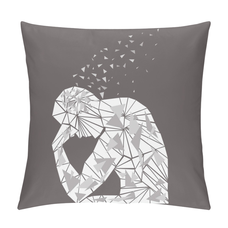 Personality  Thinker silhouette  man pillow covers