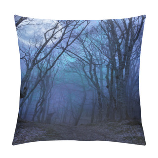 Personality  Dark Night Forest Agaist Full Moon Pillow Covers