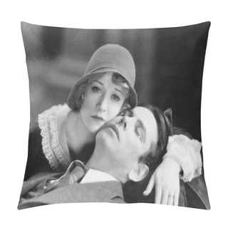 Personality  Couple Leaning On Each Other And Crying Pillow Covers
