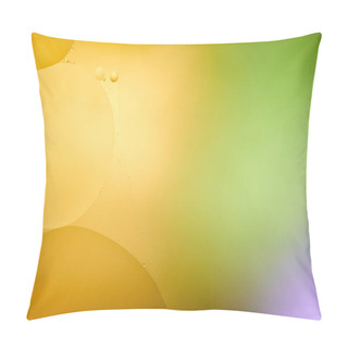 Personality  Beautiful Abstract Background From Mixed Water And Oil In Orange, Purple And Green Color Pillow Covers