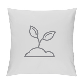 Personality  Sprout With Leafs Icon Pillow Covers