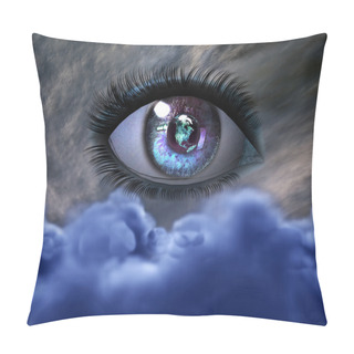 Personality  Beautiful 3D Girl Eye Pillow Covers
