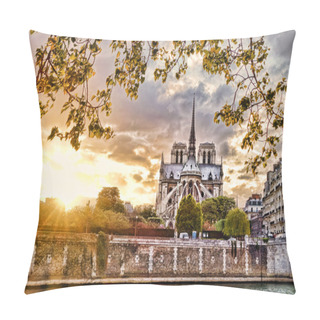 Personality  Notre Dame Cathedral In Spring Time, Paris, France Pillow Covers