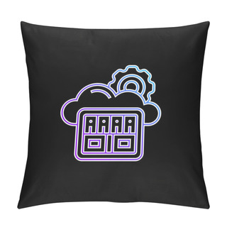 Personality  Big Data Blue Gradient Vector Icon Pillow Covers