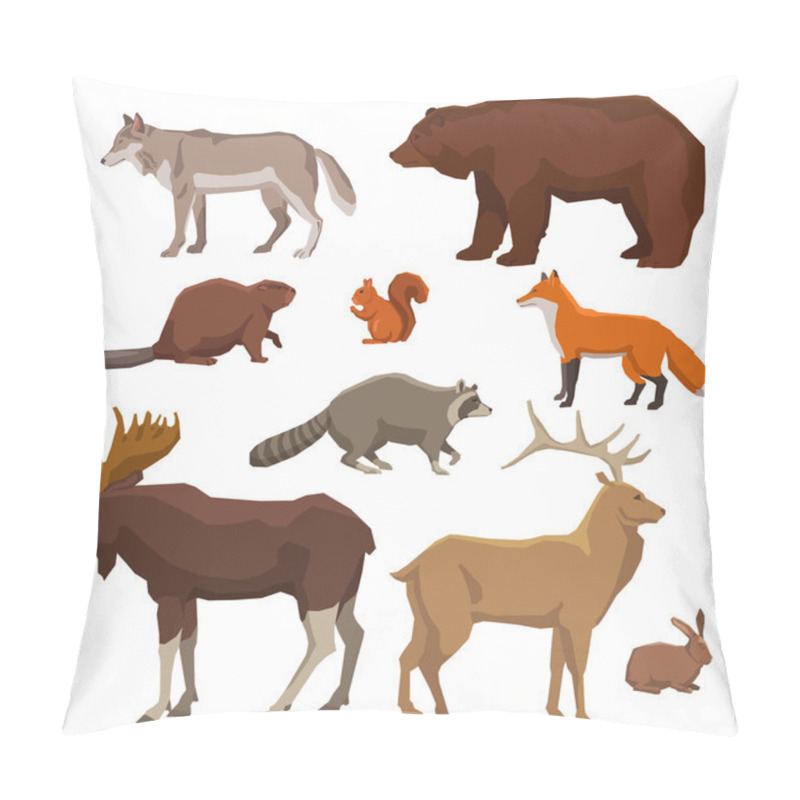 Personality  Wild Animal Painted Icon Set Pillow Covers