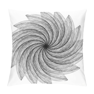 Personality  Black And White Circular Element Pillow Covers