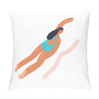 Personality  Beach Resort Activities, Modern Flat Vector Illustration Pillow Covers