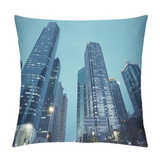 Personality  The Bottom Camera Angles Urban Architecture Building At Night Pillow Covers