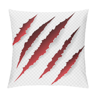 Personality  Scratches Isolated On Transparent Background Pillow Covers
