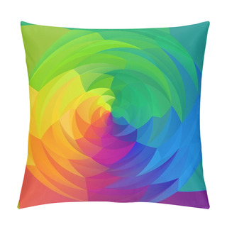 Personality  Abstract Modern Artistic Rounded Floral Shapes Background - Full Color Spectrum Rainbow Pillow Covers