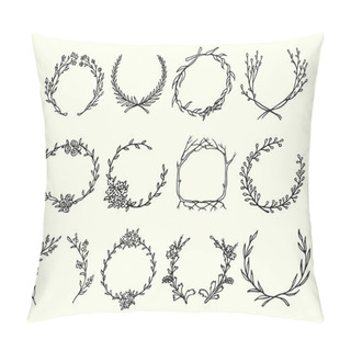 Personality  Floral Wreath Set Pillow Covers
