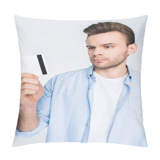 Personality  Man Holding Credit Card Pillow Covers