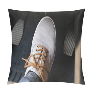 Personality  Human Foot Pressing Car Pedal Pillow Covers