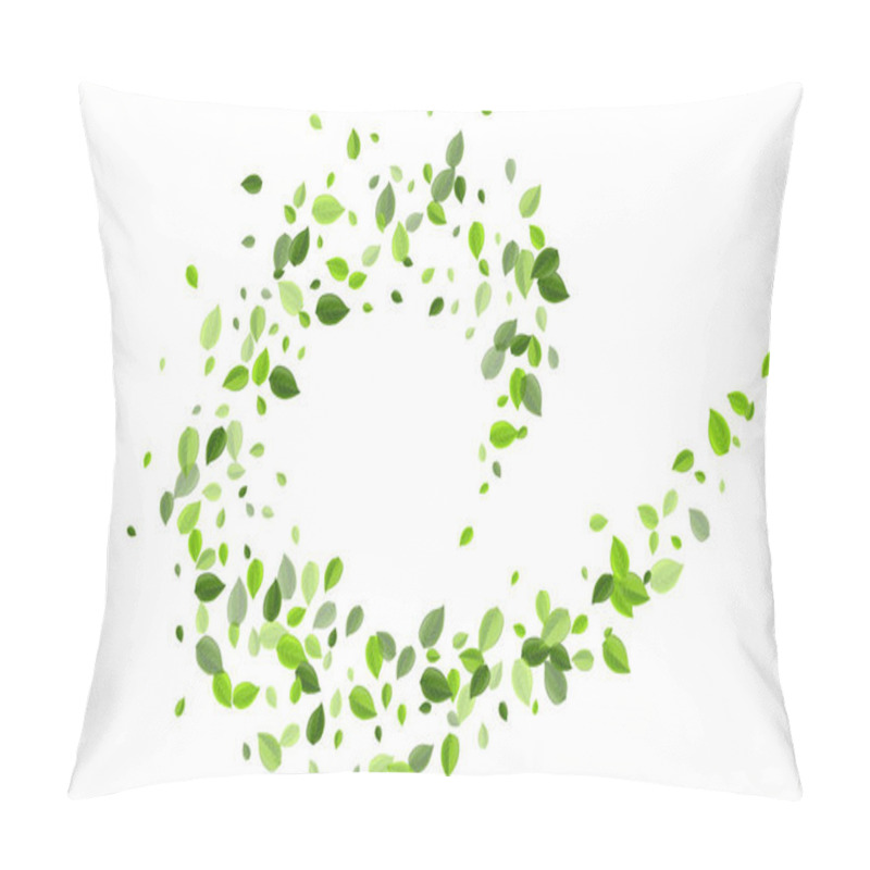 Personality  Lime Greens Fresh Vector Brochure. Organic Leaves  pillow covers