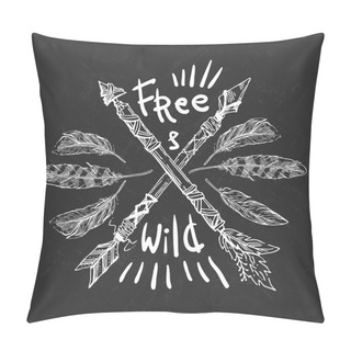 Personality Wild And Free Poster. Pillow Covers