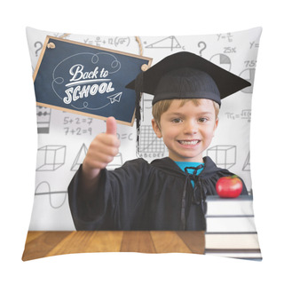 Personality  Cute Pupil  Showing Thumb Up Pillow Covers