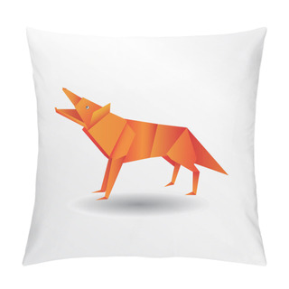 Personality  Origami Wolf Paper Art Illustration Pillow Covers