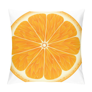 Personality  Orange On A White Background Pillow Covers