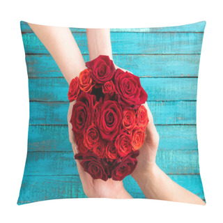 Personality  Hands Holding Bouquet  Pillow Covers