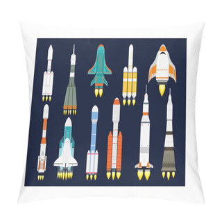 Personality  Rocket Vector Icon Isolated Pillow Covers