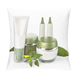 Personality  Cream With Green Leaves Pillow Covers