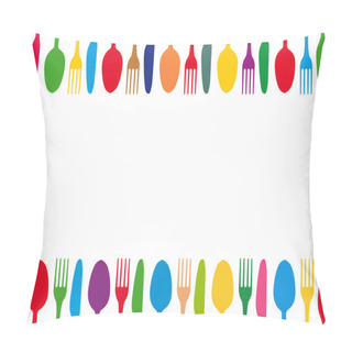 Personality  Cutlery Colorful Background Pillow Covers