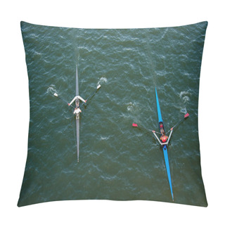 Personality  Scullers In A Regatta Pillow Covers
