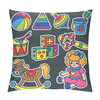 Personality  Children Toys Cartoon Icons Pillow Covers