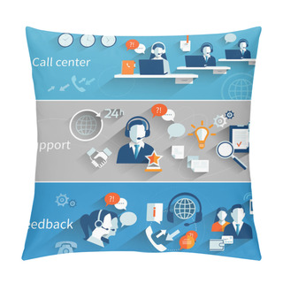 Personality  Customer Service Banners Pillow Covers