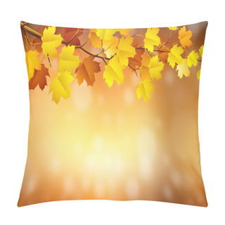Personality  Autumn Background With Blurry Circle Glowing Bokeh Pillow Covers