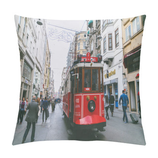 Personality  Red Tram Pillow Covers