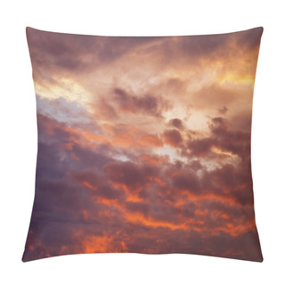 Personality  Fiery Orange Sunset Sky. Beautiful Sky.  Pillow Covers