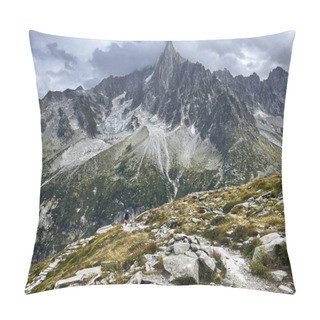 Personality  Peak Perspectives: Scenic Trail Path In Chamonix, Mer De Glace, Grand Balcon, France Pillow Covers