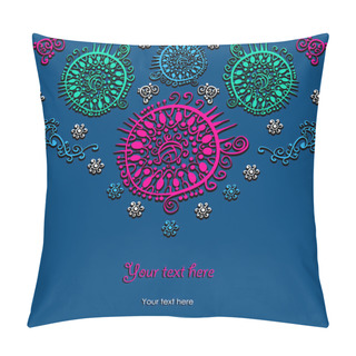 Personality  Background With Abstract Doodle Shapes Pillow Covers