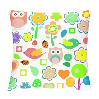 Personality  Animals And Nature Design Elements. Vector Pillow Covers