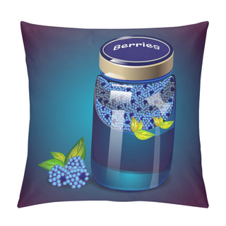 Personality  Blackberry Jam. Vector Illustration Pillow Covers