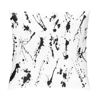 Personality  Grunge Black Ink Blots Pillow Covers