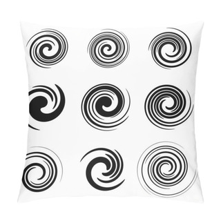 Personality  Smudge, Smear Circular Spiral, Swirl, Twirl Element. Gel, Fluid, Liquid Icon  Stock Vector Illustration, Clip-art Graphics. Pillow Covers