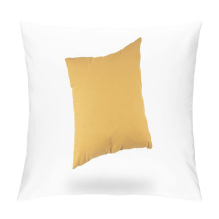 Personality  Yellow Textile Modern Cushion Or Pillow Isolated Over White Background Pillow Covers