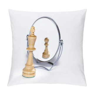 Personality  Chess King, Chess Pawn, Contrast, Reflection, Pillow Covers