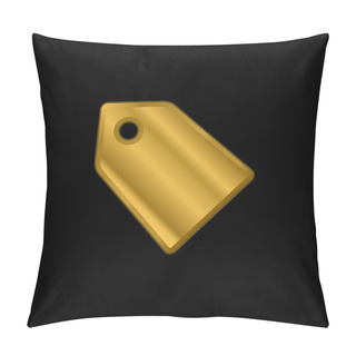 Personality  Black Label For Discounts Gold Plated Metalic Icon Or Logo Vector Pillow Covers