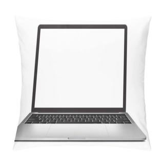 Personality  Laptop With Blank Screen 13 Inch Isolated On White Background Pillow Covers