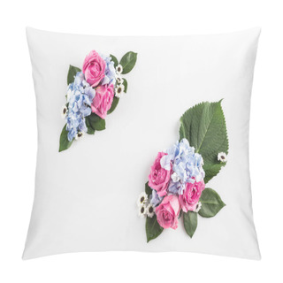 Personality  Roses And Hydrangea Flowers Pillow Covers