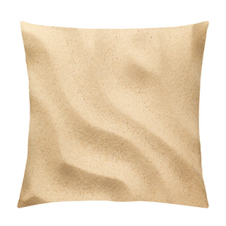 Personality  Natural Sea Sand For Summer Backgrounds. Top View. Flat Lay Pillow Covers
