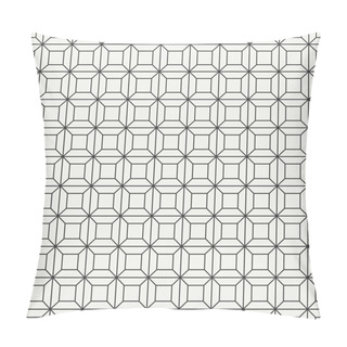 Personality  Geometric Abstract Seamless Cube Pattern With Rhombuses, Square, Cube. Wrapping Paper. Paper For Scrapbook. Tiling. Vector Illustration. Background. Graphic Texture. Optical Illusion Effect. Pillow Covers