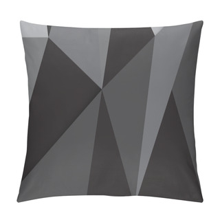 Personality  Dark Grey Abstract Polygonal Background Vector Pillow Covers