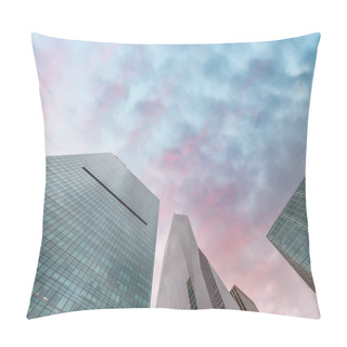 Personality  Modern Skyscrapers Of New York As Seen From The Street Against A Pillow Covers