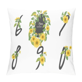 Personality  Sakura Collection Numbers Pillow Covers